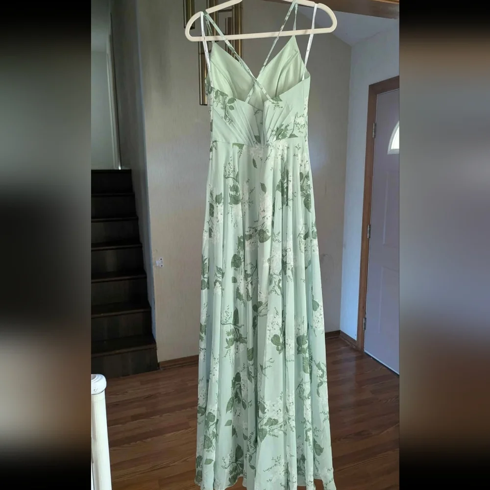 AW Bridal Elegant Floral Maxi Dress Size 4 - Picture 5 of 7
